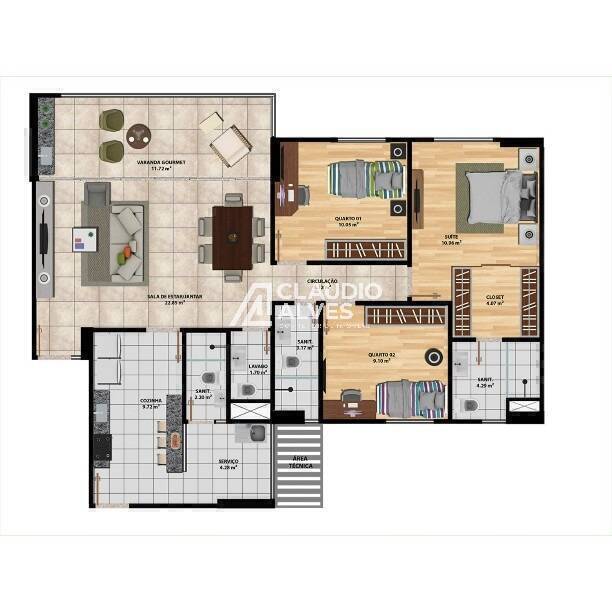 Apartamento à venda com 3 quartos, 108m² - Foto 16